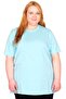 Real Plus Size Women's Basic T-Shirt 100% Cotton Combed Cotton 20031 Turquoise