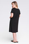 40198 Black Button Detail Low-Sleeve Relaxed Fit Knitted Dress - 3