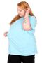 Real Plus Size Women's Basic T-Shirt 100% Cotton Combed Cotton 20031 Turquoise - 2