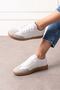 Fortuna White Striped Lace-Up Sports Sneaker Shoes - 2