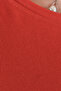 Real Plus Size Women's T-Shirt Lycra V-Neck 20150 Coral - 4