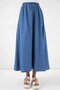 Women's Denim Elastic Waist Long Denim Skirt Hzl26W-Bd180621 - 3