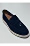 Black Leather Men's Tassel Loafer Shoes - 7