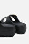 Gabriella Rosetti Black Women's Buckle Double Strap Daily Comfortable Light Sole Eva High Platform Slippers - 6