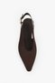 Women's Jazzy Brown Suede Pointed Toe Ballerinas - 3