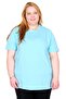 Mode XL Real Big Size Women's T-Shirt Lycra Combed Cotton 20149 Turquoise - 6