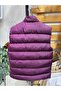 Children's Inflatable Salmon-Purple Plush Puffy Lightweight Zippered Vest - 4