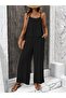 Women's Rope Strap Round Neck Aerobin Short Blouse and Trousers Two-Piece Set