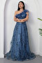 Strapless Neckline One-Shoulder Sequin Tulle Dress 6111 - 7