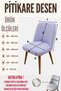 Kitchen Chair Cover Large Oval Lycra Fabric, Pitikare Patterned Washable Stretch Elastic Chair Cover (1 Piece) - 2