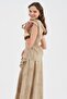 Women's Three-Piece Scarf Detailed Top and Bottom Design Skirt Set - 3