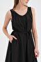 Women's Belt Detailed Sleeveless Lined Design Dress - 5
