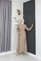 Long Dress with Brooch and Sash Detail - 7