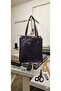 Shiny Navy Blue Fabric Surface with Gold-Plated Glitter, Unlined Snap-Fastening Bag. - 4