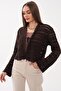 Women's Lace-Up Knitted Short Cardigan 260534 - 265279 - 2