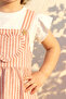 Girl's Summer Dress with T-Shirt and Button Detail Tile Pattern - 4