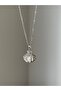 White Pearl Oyster Steel Necklace