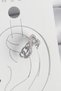 Brass Silver Color Zircon Stone Chain Infinity Model Women's Cartilage Earrings