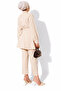 Women's Belt Detailed Plain Jacket and Trousers Top and Bottom Set 2150 - 4