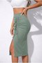 Highlight Your Style! - Women's High Waist Drawstring Detailed Lace-Up Midi Camisole Skirt - 3