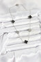 316L Steel Chain Silver Color Black and Zircon Stone Clover Women's Ke - 2
