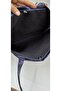 Shiny Navy Blue Fabric Surface with Gold-Plated Glitter, Unlined Snap-Fastening Bag. - 6