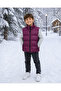 Children's Inflatable Salmon-Purple Plush Puffy Lightweight Zippered Vest - 3