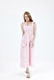 Heart-Detailled Striped Relaxed Strap Dress # 35510 - 7