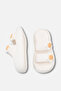 Women's Daisy Double Strap Daily Comfortable Light Sole Eva High Platform Sole Milos White Slippers - 4