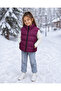 Children's Inflatable Salmon-Purple Plush Puffy Lightweight Zippered Vest - 2