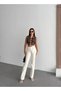 Women's High Waist Stitched Leg Relax Jeans Natural 7026-80
