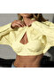 Women's Open Crop Shirt Bustier Blouse Stylish Design - 2