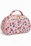 Floral Patterned Oval Makeup Bag – Large Travel Cosmetic Bag, Zippered, Large Capacity, Suitable for Daily Use - 2