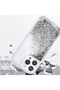 iPhone 12 Pro Case Liquid Glitter Transparent Back Surface Brsa Keto Silicone Cover - Black - 6