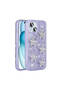 iPhone 14 Case with Airbag Glitter Back Surface Brsa Sparkle Silicone Cover - Lilac