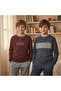 Young Men's Cotton Collared Buttoned Long Sleeve Pocketed Gift 2-Piece Top and Bottom Pajama Set Al002