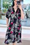 V-Neck Button Detail Viscose Dress 6Y030 - 3