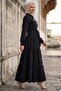 فستان جينز بأزرار وحزام أسود HM262764 - 7