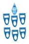 Bottle Carrying Apparatus, Bottle Carrier, Bottle Holder, Hard, Sturdy Handle, 6 Pieces - 2