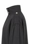 4854 Women's Draped Shirt with Judge Collar and Epaulet Detail, Black - 3