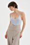 Women's Premium Quality Design Undershirt with Tulle Detail on Collar and Sleeves - 3