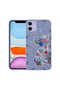 iPhone 12 Compatible Patterned Hard Silicone Brsa Mumila Case-Lilac Bear
