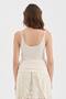 Women's Premium Quality Design Undershirt with Tulle Detail on Collar and Sleeves - 3