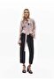 Deep V Neck Tie Blouse - ADOBE ROSE - 3