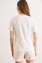 Women's White Love Fisto Detailed Cotton T-Shirt Tsh-19000985 - 6