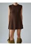 Women's Biscilet Collar Zero Sleeve Hole Mini Dress - 3