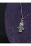 Hz. Fatma Ana Eli Authentic Traditional Embroidered Steel Necklace Women's Jewelry Accessory Abundance Blessing Symbol Stylish Necklace - 3
