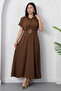 Shirt Collar Belted Buttoned Dress Dks1427 - 6