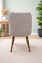 Kitchen Chair Cover Large Oval Jacquard Fabric, Stick Pattern Washable Stretch Elastic Chair Cover (1 Piece) - 4