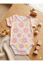 100% Cotton Short Sleeve Snap Fastener Baby Bodysuit 3-Piece Set - 3